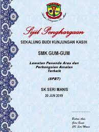 Lawatan penanda aras oleh politeknik kuala terengganu. Contoh Sijil