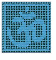 Filet Crochet Aum Om Symbol Chart Graph Yoga Meditation Buddah Filet Crochet Filet Crochet Filet Crochet Charts Crochet Symbols