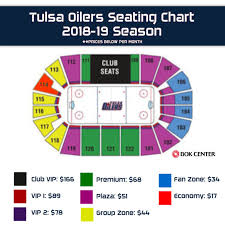 2018 19 Seating Chart Monthlly Tulsa Oilers