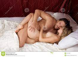Loving Young Nude Erotic Sensual Couple in Bed Stock Photo - Image of  affection, boobs: 32673838