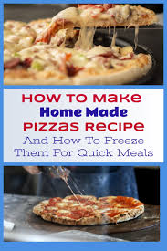 Seasonings include garlic and oregano, and a few variations. Homemade Frozen Pizza Make Ahead Recipe For Quick Meals Delishably