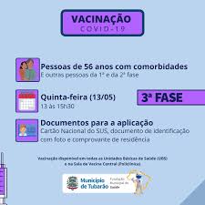 > vacinação da covid em sc: Pessoas Com 56 Anos Com Comorbidades Serao Vacinadas Contra A Covid Nesta Quinta Feira 13 Municipio De Tubarao