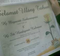 Ulang tahun akan terjadi setiap tahun di kehidupan di indonesia mengucapkan ucapan selamat ulang tahun kepada mereka yang sedang berulang tahun adalah suatu kebiasaan. Golkar Beri Ucapan Selamat Ultah Mega Tutut Lewat Iklan