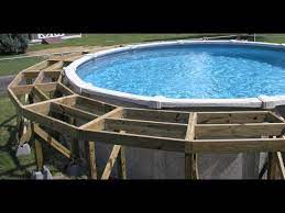 An above ground pool deck is affordable, easy to install, requires less maintenance and is easily available in the market. Part 3 Above Ground Pool Deck Construction Youtube