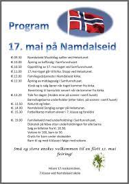 Arrangementene starter tidlig om morgenen med flaggheising og avspilling av nasjonalsangen. Arets 17 Mai Program Pa Namdalseid Lokalavisa Fjordtilfjord For Namdalseid Og Statland