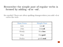 Simple Past Tense Regular And Irregular Verbs Ppt Download