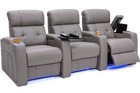 Seatcraft Kodiak Top Grain Leather 7000 Powered Headrest Lumbar Power Recline Black Brown Red Or Gray Home Theater Seating Theater Seating Seating