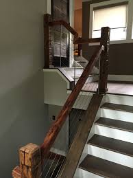 Unfinished poplar box newel is made for interior stair construction from 100% natural poplar wood. Reclaimed Wood Railings Newel Posts Farmhouse Staircase New York By Real Antique Wood Mill Houzz