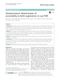Pdf Socioeconomic Determinants Of Accessibility To Birth Registration In Lao Pdr 100%100% found this document useful, mark this document as documents similar to bmc medical certificate.