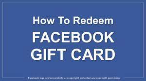Log into facebook to start sharing and connecting with your friends, family, and people you know. How To Redeem Facebook Gift Card Youtube