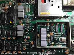 c64 pla, sid and vic chips aluminum