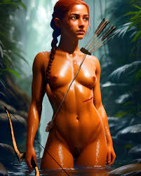 Rule 34 - Aenya Bow Braid Braided Hair Braided Ponytail Bushy Pubes Depth  Of Field Fictional Character Jungle Naked Female Native Naturalist Nude  Female Quiver Realistic Red Hair River Scratches The Feral