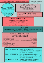 Free ebook fremdbestimmt (german edition) by k. Aufruf Und Programm Zum Idahobit Gottingen 2021 Queeres Zentrum Gottingen