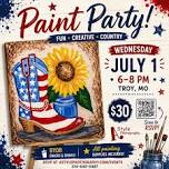 Patriotic Boot & Sunflower Paint Party
