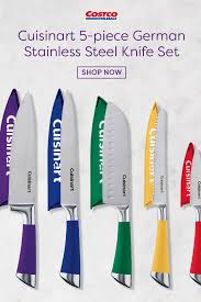 Cuisinart 5 Piece German Stainless Steel Knife Set Stainless Steel Knife Set Cookware And Bakeware Cooking Gadgets