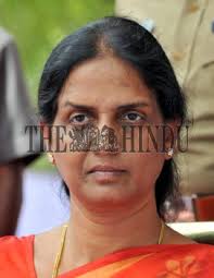 Andhra Pradesh Home Minister P. Sabita Indra Reddy. in Hyderabad