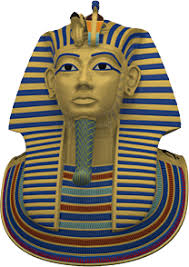 Pharoah head dress, covered the whole crown and back of the head and nape of the neck (sometimes also extending a little way down the back) and had two large flaps which hung. Ancient Egyptian Kings Queens