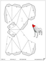 Howling Wolf Papercraft Template Instant Download Papercraft Templates Paper Crafts Diy Mask