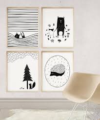 Nursery Wall Art Scandinavian Kids Room Decor 16x20 Prints Baby Room Art Scandinavian Baby Room Kids Room Art