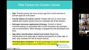 The patient may feel an abdominal mass. Ovarian Cancer Treatment Program