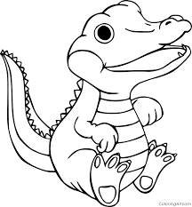 Coloring pages for kids alligator and crocodile coloring pages. Cute Baby Alligator Coloring Page Coloringall