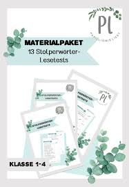 Materialpaket 13 Stolperworterlesetests Klasse 1 4 Mit Losungen A Und B Unterrichtsmaterial In Den Fachern Daz Daf Deutsch Buchstabenerkennung Leseforderung Lesen