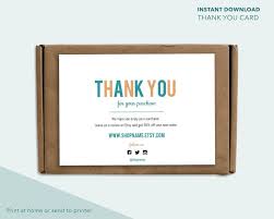 Colorful Thank You For Your Purchase Card Packing Note Etsy Shop Brand Card Add Your Logo 5x7 Download In 2020 Purchase Card Etsy Shop Branding Etsy Store Marketing