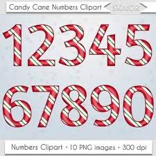 You Will Receive 10 Candy Cane Number Cliparts In Png Format 3 High Christmas Clipart Clip Art Candy Cane