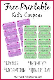 Children S Gift Idea Free Printable Reward Tickets My Frugal Adventures Kids Rewards Printables Kids Reward Tickets