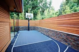 Backyard basketball court drone photo. Backyard Ideas Sports Field Game Court Ideas Guide Install It Direct