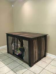 A wide variety of diy dog kennel options are available to you, such as material, feature, and closure type. Dog Crate Cover We Made It From Unfinished Pine Wood From Home Depot Stain Color Kona Dog Crate Furniture Diy Dog Crate Dog Furniture