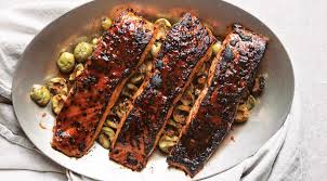 Salmon With Harissa Soy And Castelvetrano Olives Recipes Cooking Recipes Honey And Soy Sauce