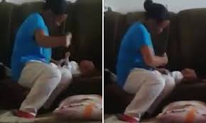 How Could Anyone Do This One Minute Video Shows Woman Hitting Newborn Baby Non Stop
