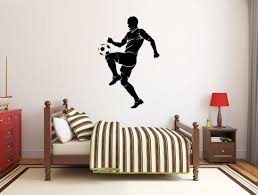Soccer Wall Decal Soccer Player Wall Sticker Soccer Wall Decor Sc18 In 2020 Wall Decals Baby Room Decals Wall Stickers