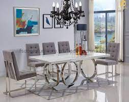 Upholstered in bi cast leather and chrome legs. China White Luxury 4 6 8 Seater Marble Modern Top Rectangle Dining Table Chairs Design For Home D1801 China Dining Table Marble Table