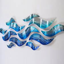 Buy juegoal metal wall art inspirational butterfly wall decor sculpture hang indoor outdoor for home, bedroom, living room, office, garden: Rip Tide Large Metal Wall Sculpture By Brian Jones Dv8 Studio