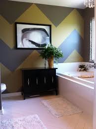 Master bathroom with yellow mosaic tile tub. Trendy And Refreshing Gray And Yellow Bathrooms That Delight