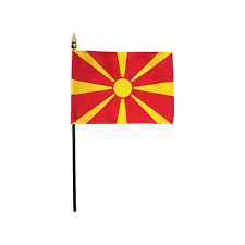 Macedonia is a landlocked country in southeast europe. Macedonia Stick Flag Kengla Flag Co