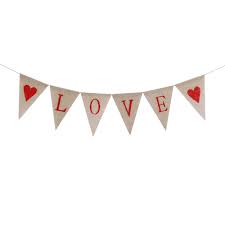 Find banners, pennants & garlands at the lowest prices guaranteed. Love Letters And Hearts Valentine S Day Bunting Banners Rustic Jute Burlap Pennant Flags Vintage Wedding Garland Walmart Com Walmart Com