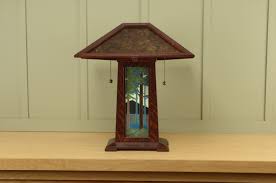 Craftsman jeweled mission table lamp. Home Accessories Schlabaugh Sons