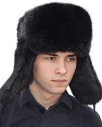 Rabbit Full Fur Russian Ushanka Hat Real Fur Hat Chapka Black Xs S M L Xl Xxl Ushanka Hat Fur Hat Hats