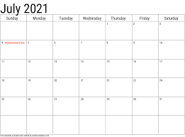 2021 july calendars handy calendars