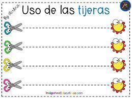 ﻿ aprendiendo a recortar con tijeras. Uso De Las Tijeras Imagenes Educativas