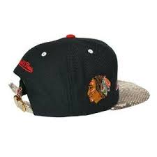 Mitchell Ness Custom Genuine Snakeskin Strapback Hat Chicago Blackhawks Strap Back Hat Nhl Hat Limited Edition Strapback Hats Snapback Hats Hats