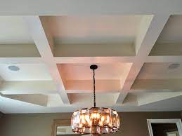 A shot of this living room from the home's second floor. How To Build A Coffered Ceiling Happy Haute Home