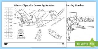 These worksheets are not only entertaining. Winter Olympics Color By Number Coloring Pages