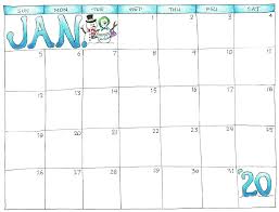 January Calendar In 2020 Scrapbook Calendar Attendance Chart January Calendar