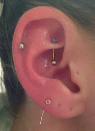 Saturday December 7 After Doing The Hot Water Compress So My Ear S Super Red Doing Fine Though Ben Doing Hot Wat Ear Piercings Piercing Cartilage Piercing