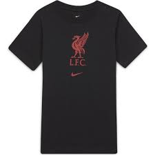 Official liverpool fc official liver bird wall sticker + lfc decal set vinyl poster print mural (red, 60cm height) 5.0 out of 5 stars. Nike Fc Liverpool Logo T Shirt Kinder Schwarz Rot Deinsportsfreund De