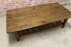 Enjoy your new coffee table! Rustic Coffee Table With Slatted Shelf Design Ecustomfinishes